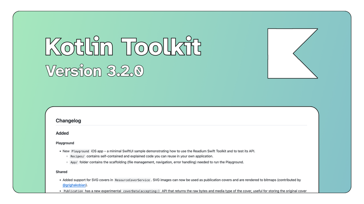 Release Note · Kotlin Toolkit Version 3.2.0