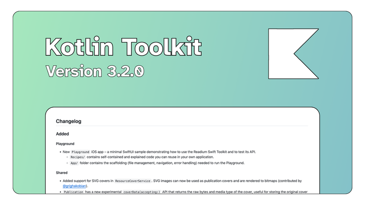 Release Note · Kotlin Toolkit Version 3.2.0