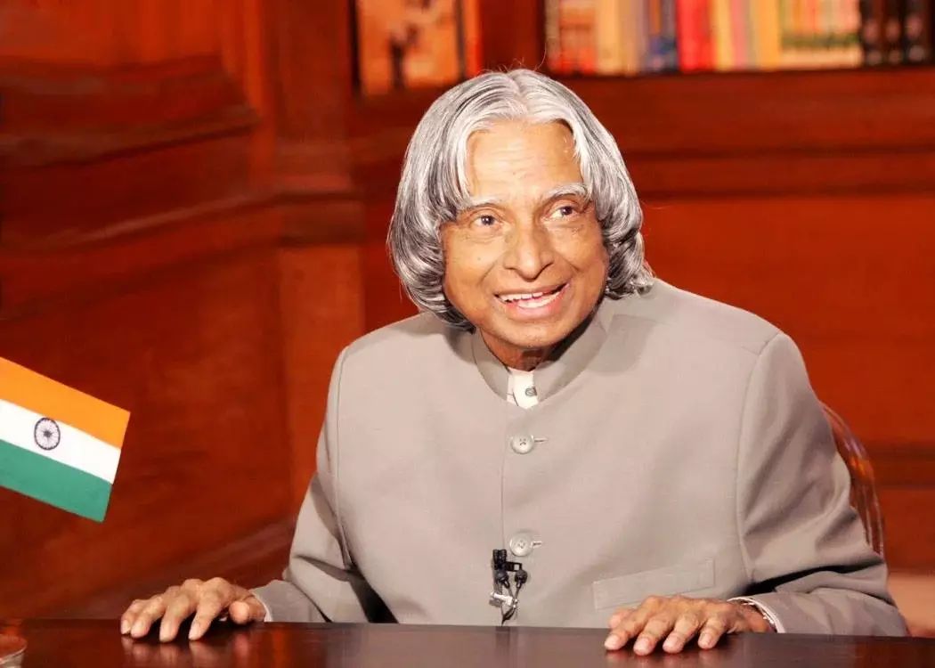 Dr. A. P. J. Abdul Kalam gazes upward — symbolizing vision, humility, and moral courage in leadership.