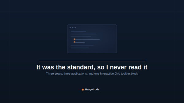 It was the standard, so I never read it