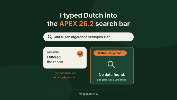 I typed Dutch into the APEX 26.2 search bar