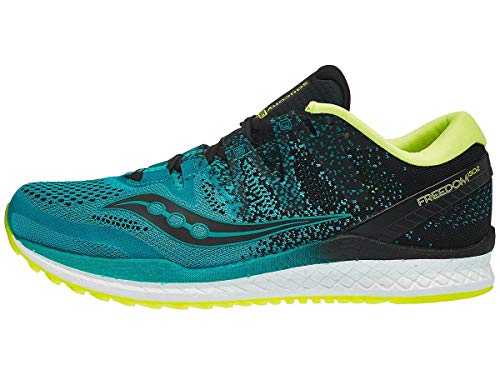 Saucony Men's Freedom ISO 2 Running Shoe, Teal/Black, 11.5 M US