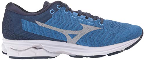 Mizuno Men's Wave Rider 23 WAVEKNIT Running Shoe, Campanula-Vapor Blue, 8.5 D