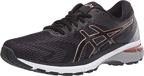 ASICS Women's GT-2000 8 Running Shoes, 7.5, Black/Rose Gold
