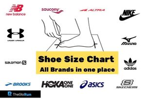 Shoe Size Chart – Top Running Shoes Popular Brands in One Place