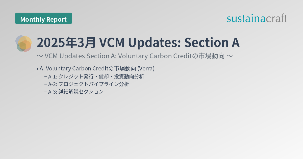 2025年3月 VCM Updates: Section A