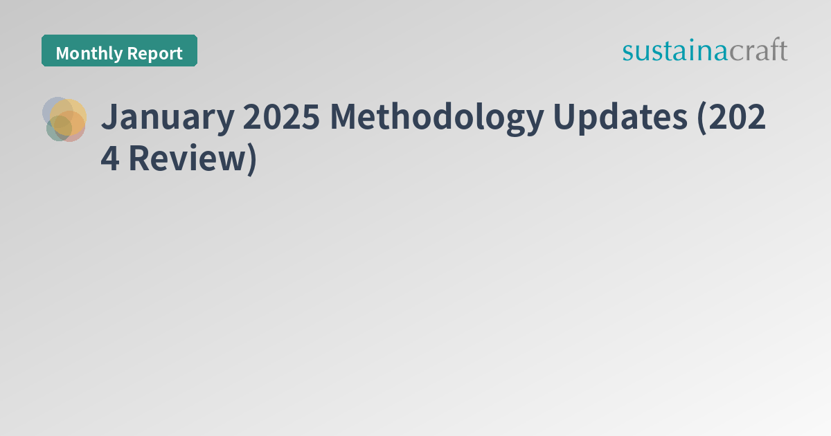 January 2025 Methodology Updates (2024 Review)