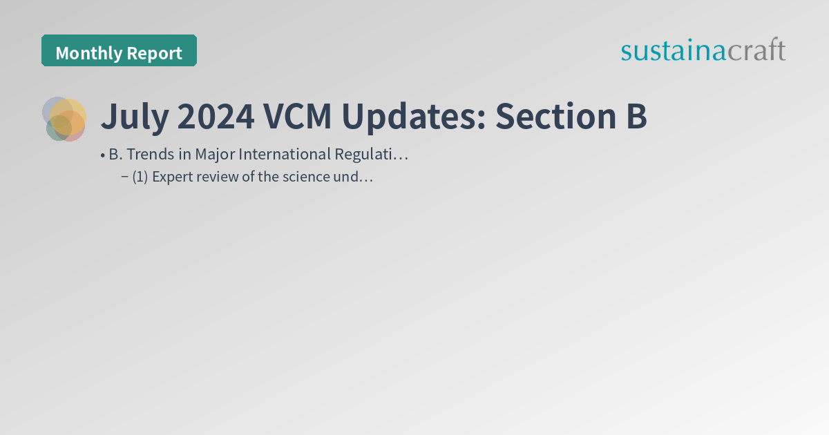 July 2024 VCM Updates: Section B