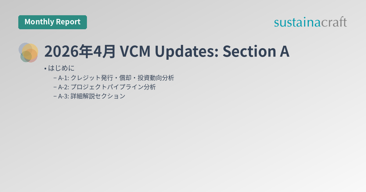 2026年4月 VCM Updates: Section A