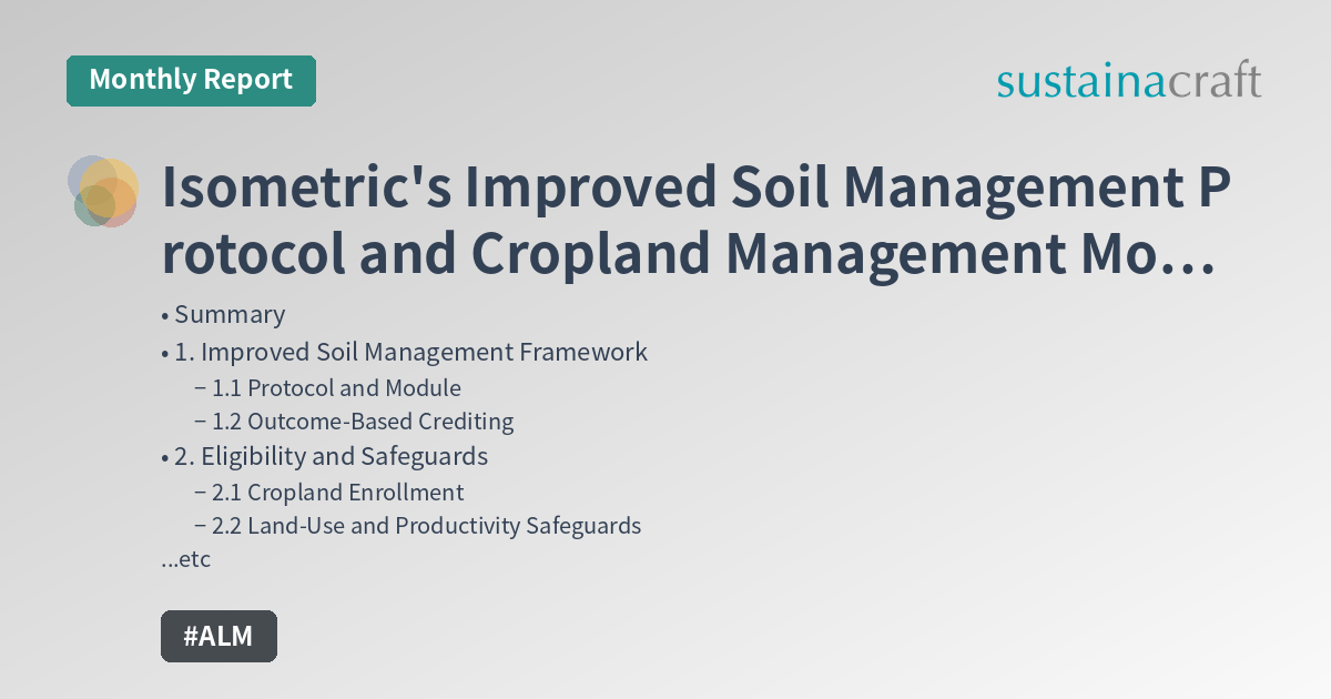 Isometric's Improved Soil Management Protocol and Cropland Management Module