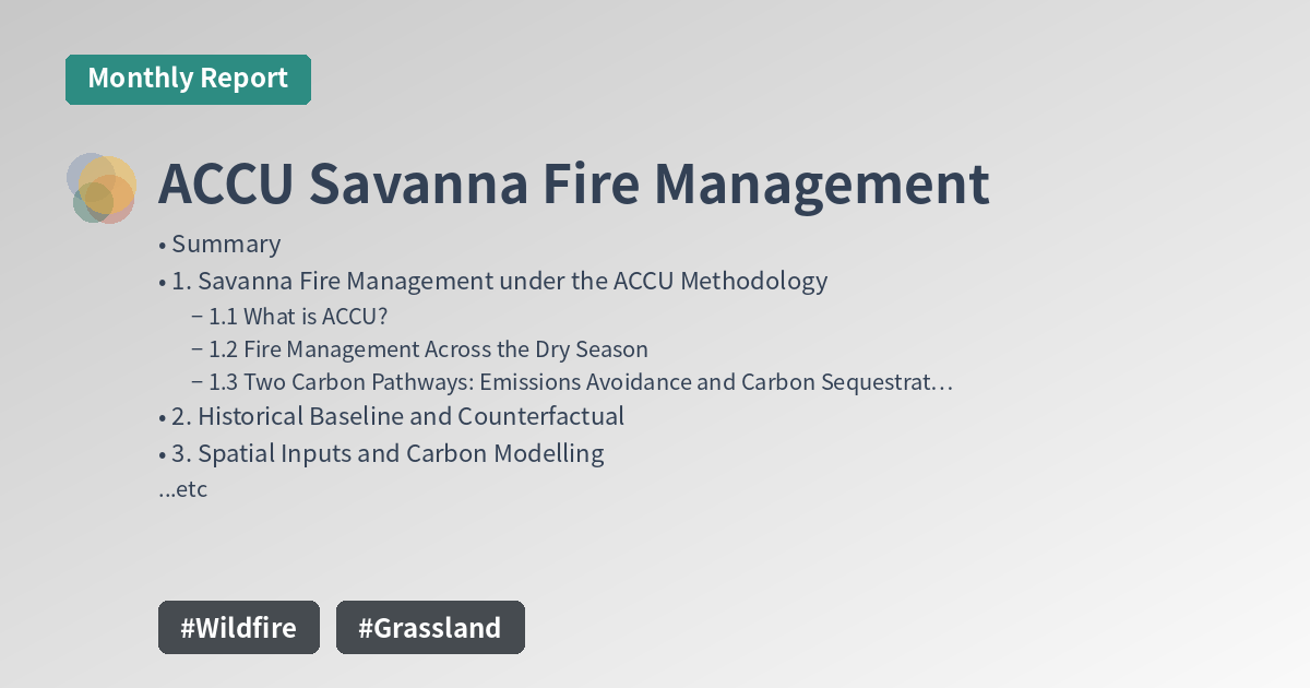 ACCU Savanna Fire Management