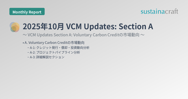 2025年10月 VCM Updates: Section A