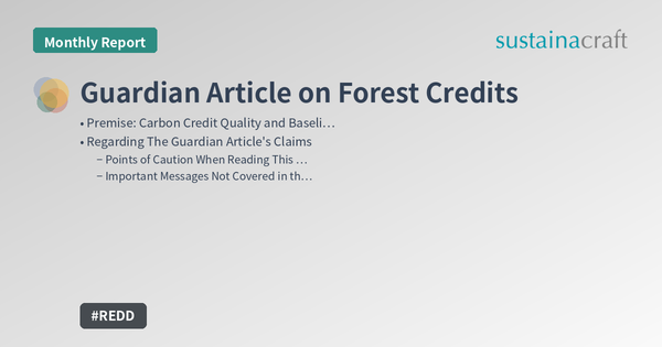 Guardian Article on Forest Credits