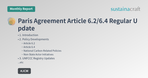 Paris Agreement Article 6.2/6.4 Regular Update