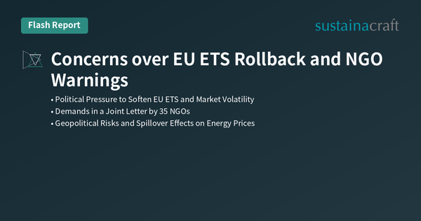 Concerns over EU ETS Rollback and NGO Warnings