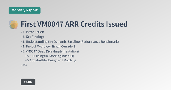 First VM0047 ARR Credits Issued