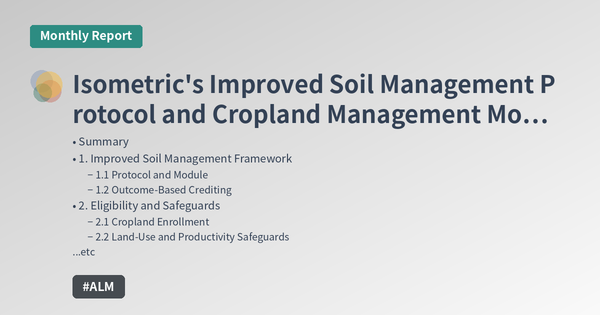 Isometric's Improved Soil Management Protocol and Cropland Management Module