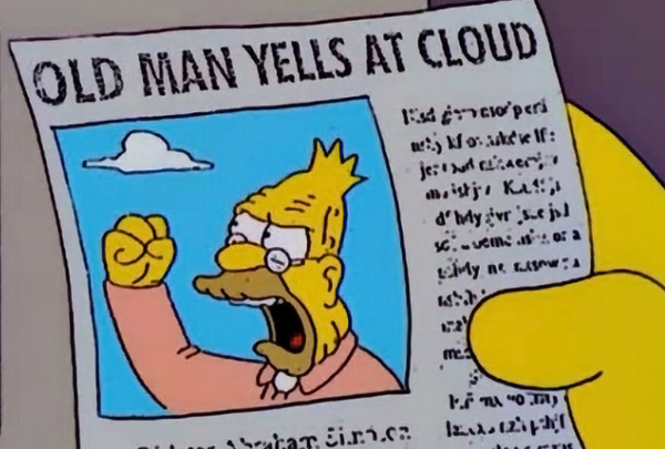 Cloud Yells At Old Man