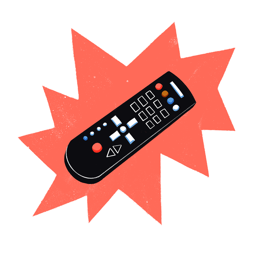 TV remote control.
