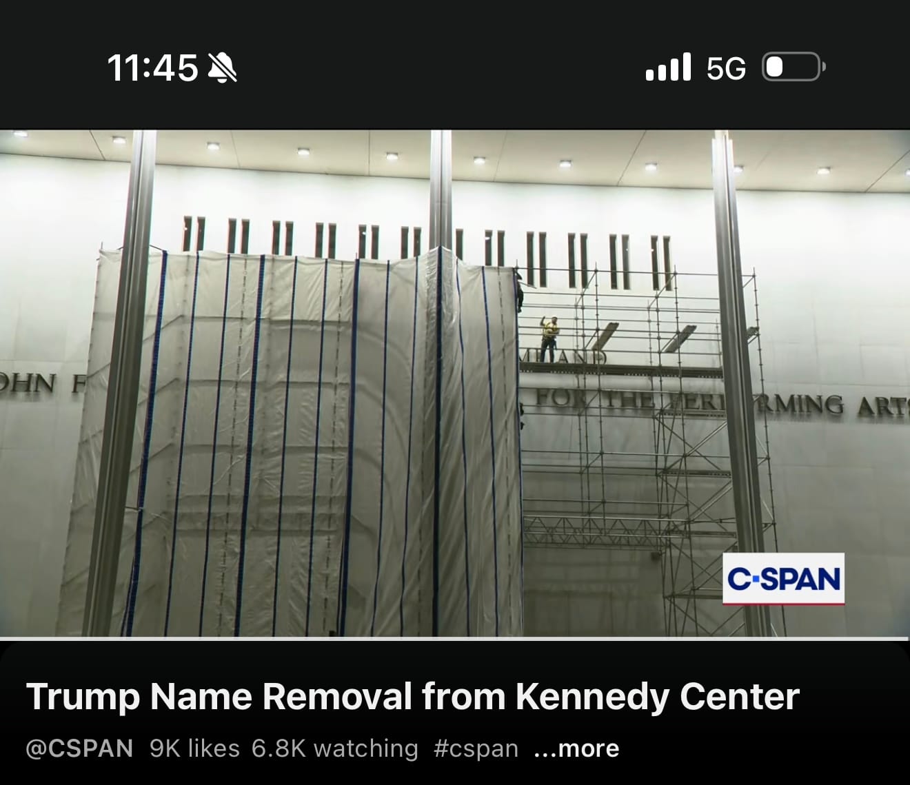 Image of: I spent Friday night watching Trump's name come off the Kennedy Center