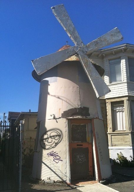 For years, I’ve passed that little windmill on Telegraph at 60th and wondered about it.
