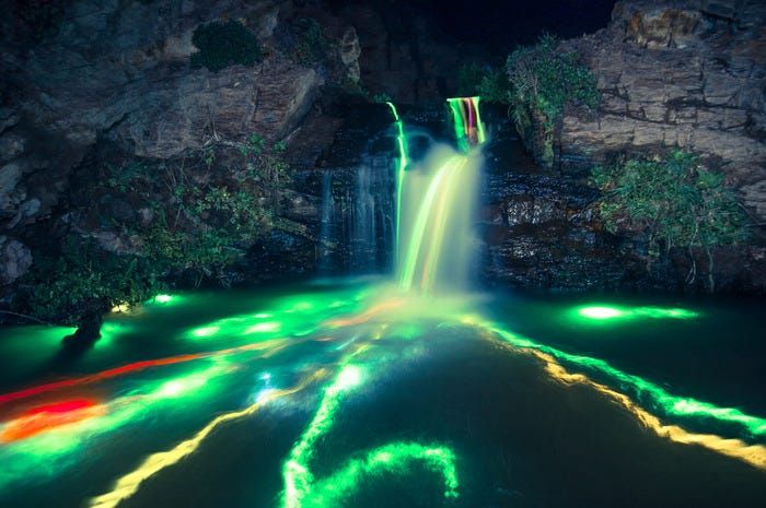 Neon Waterfalls are the Coolest Things You’ll Ever See