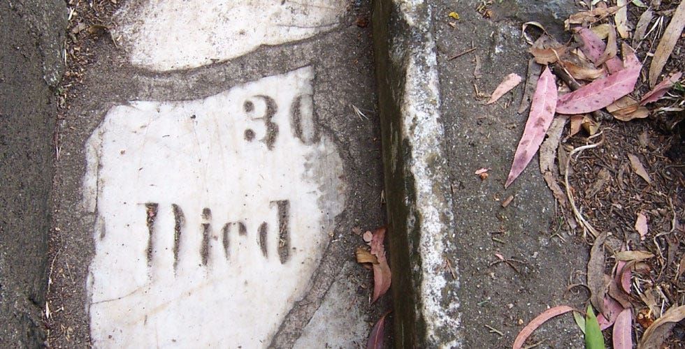 The Gutters in Buena Vista Park are Made Out of Old Headstones