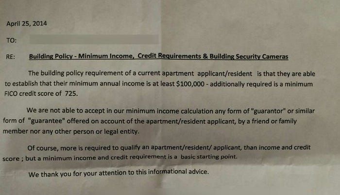 So This Letter from a Landlord Is Crazy