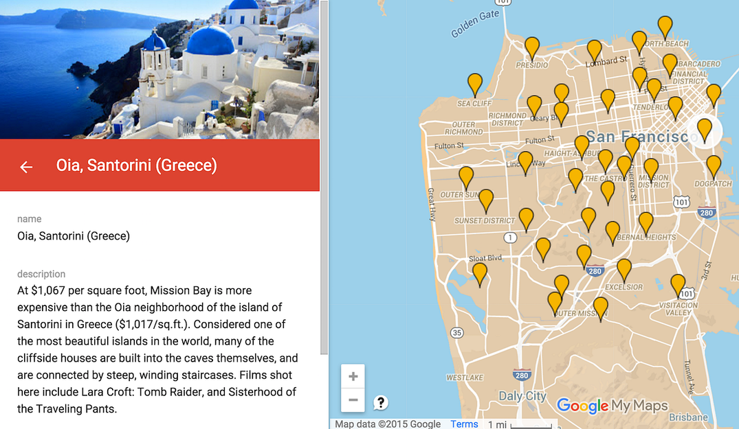 Would You Rather Live in Santorini or Mission Bay?