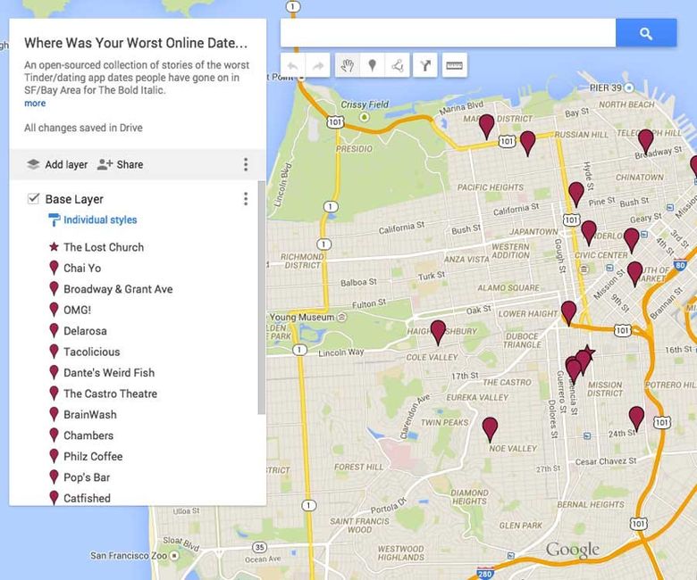 The Stories of Your Worst Online Dates, Mapped