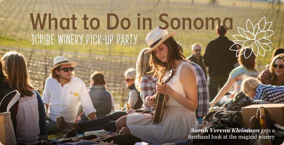 What to Do in Sonoma: Scribe Winery Pick-up Party