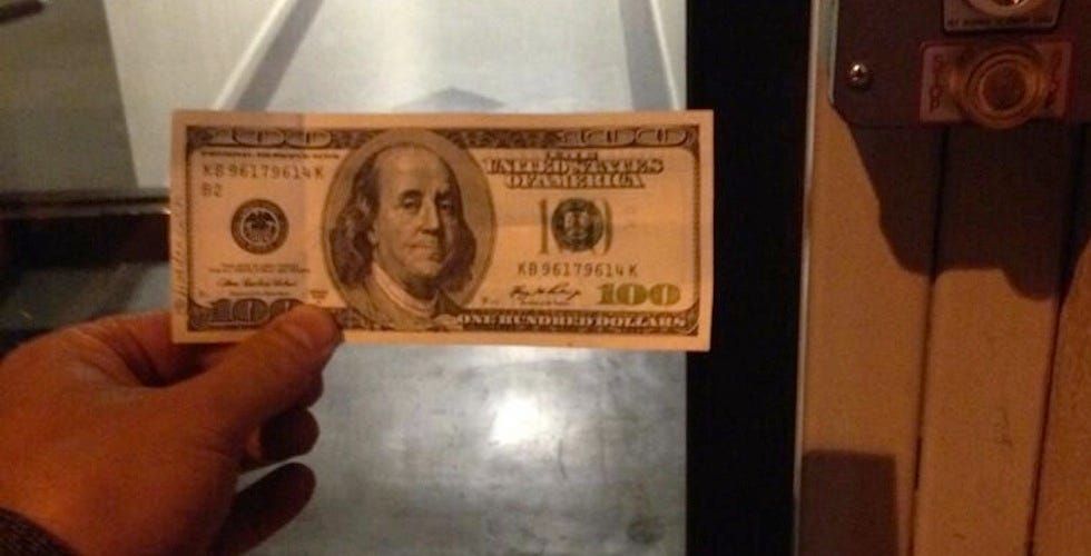 $100 Bills Dropped Around SF by Anonymous Real Estate Magnate