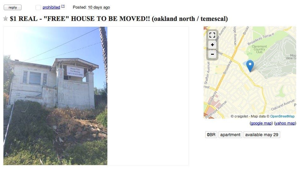 Hey, Do You Want This Free House in Oakland?