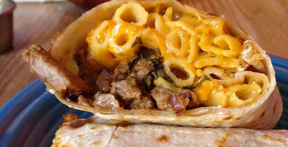 Behold The One-Day-Only Mac & Cheese Burrito