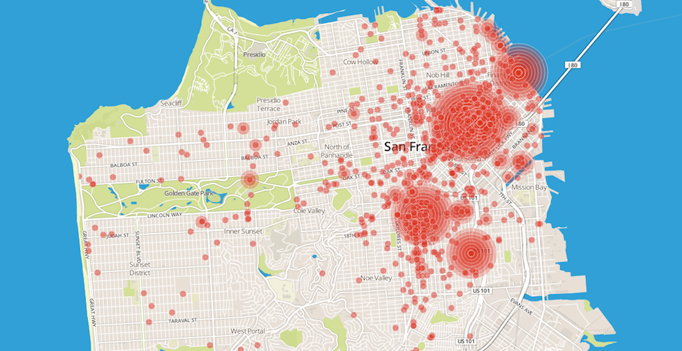 Map: This is Where Thieves Love Stealing Bikes in SF