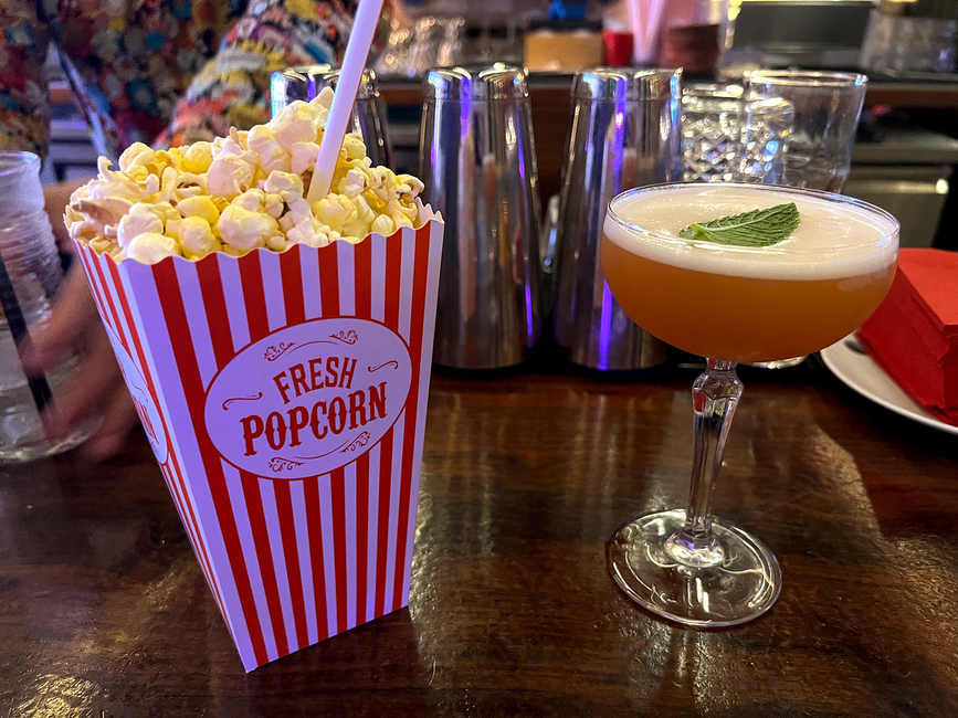 Drinking out of a toilet in the Marina