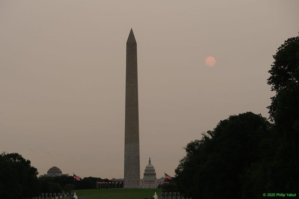 West Coast WildFire Smoke Made It All The Way to Washington, DC