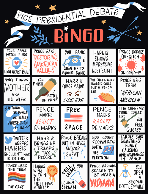 The 2020 Vice Presidential Debate Bingo Card (Or Drinking Game)