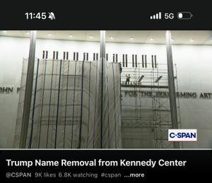 Image of: I spent Friday night watching Trump's name come off the Kennedy Center