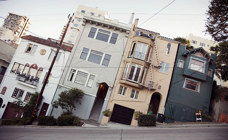 Image of: Tilted SF: Flat Streets, Tipsy Houses