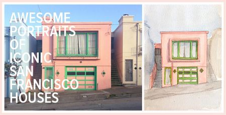 Image of: Awesome Portraits of Iconic San Francisco Houses
