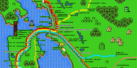 Image of: Super Mario Map of BART
