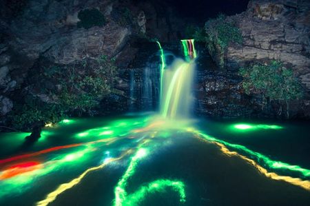 Image of: Neon Waterfalls are the Coolest Things You’ll Ever See