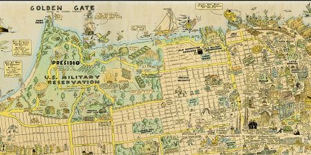 Image of: 1927 Cartoon Map of SF is Awesome and Adorable