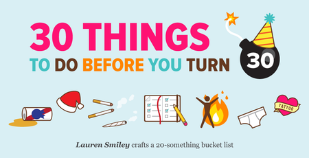 Image of: 30 Things to Do Before You Turn 30