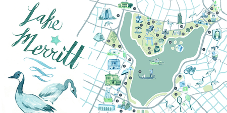 Image of: An Illustrated Guide to Lake Merritt