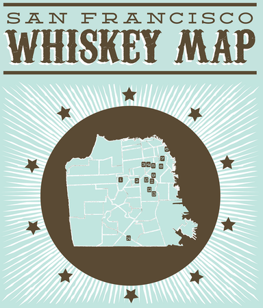 Image of: The San Francisco Whiskey Map