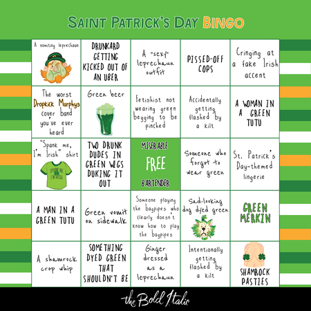 Image of: Your St. Patrick’s Day Bar-Crawl Bingo Card