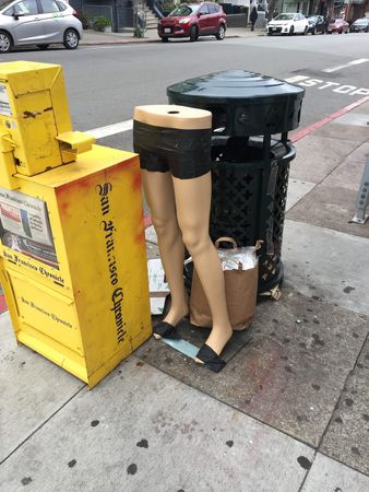Image of: Someone Threw Out Their Mannequin Legs in Cole Valley