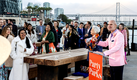 Image of: Party for the Parks mixes wind, wine, and good company at China Basin